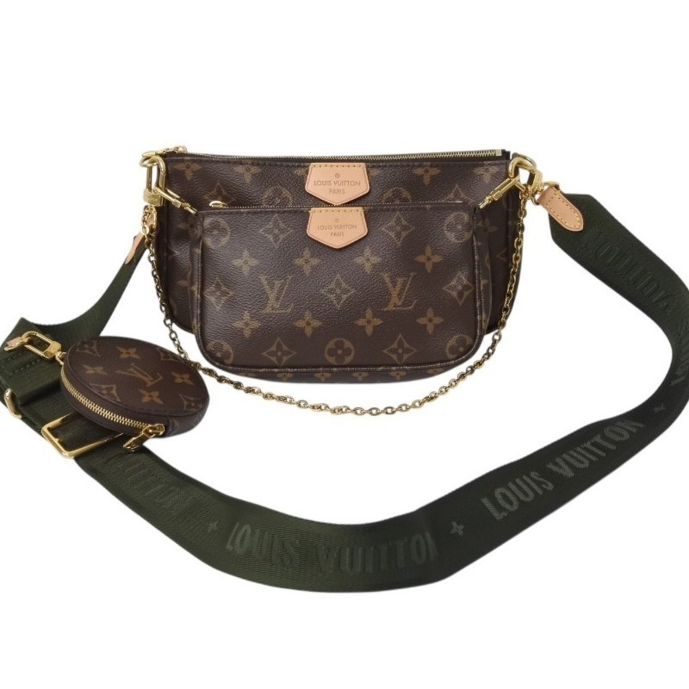 Louis Vuitton Bag Green Multipochette Monogram Shoulder Accessoires Khaki - Picture 2 of 9
